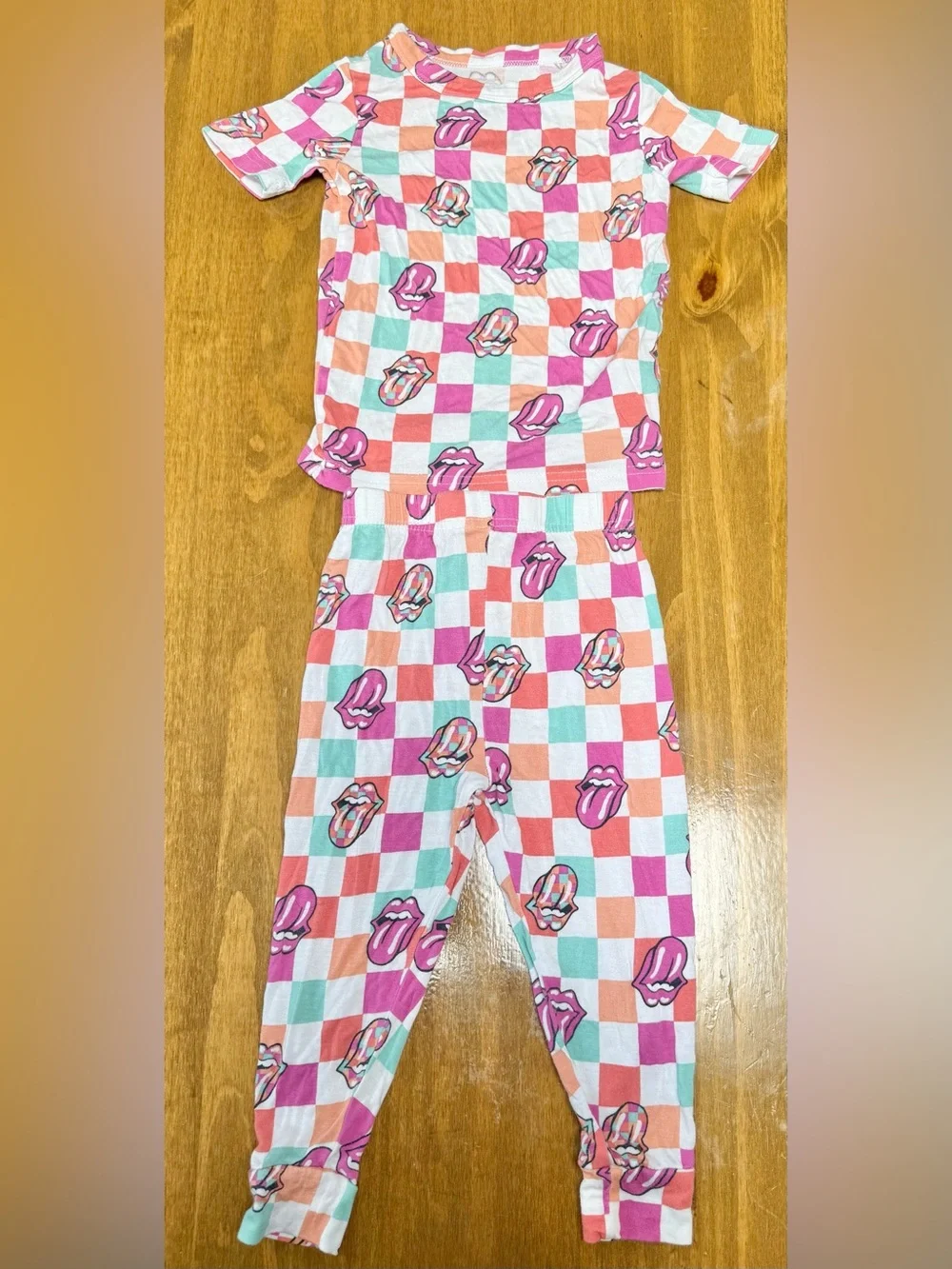 Three Sets Of Toddler Kids Short Sleeve And Pants Pajamas Size 2T